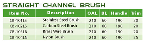 STRAIGHT CHANNEL BRUSH-CB-102LC / CB-103LB / CB-104LN