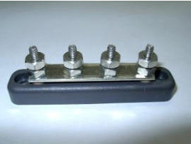 4 Gang Stud Terminal Block with Bus Bar-4084