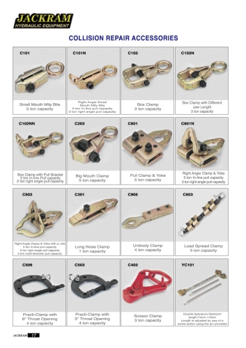 Collision Repair Tools-C101,C101N...YC101,CL208,CL209...MC565