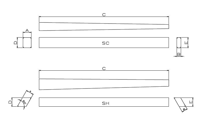 斜度梢 (菱形梢)(四角梢)-SH . SC