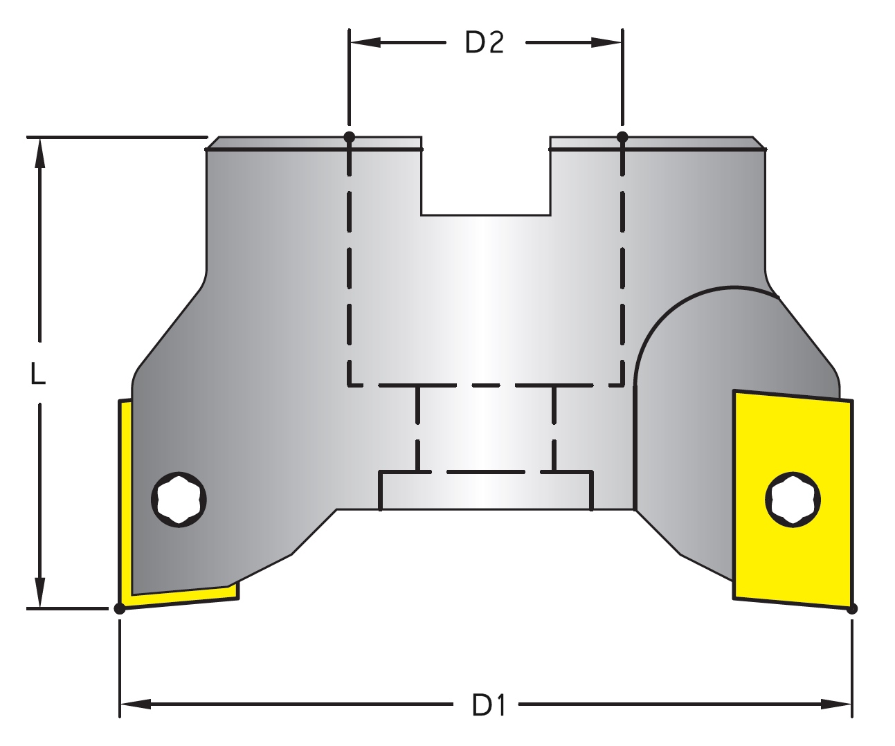 Right-Angle Face Milling Cutter (AP Indexable Insert)-AP