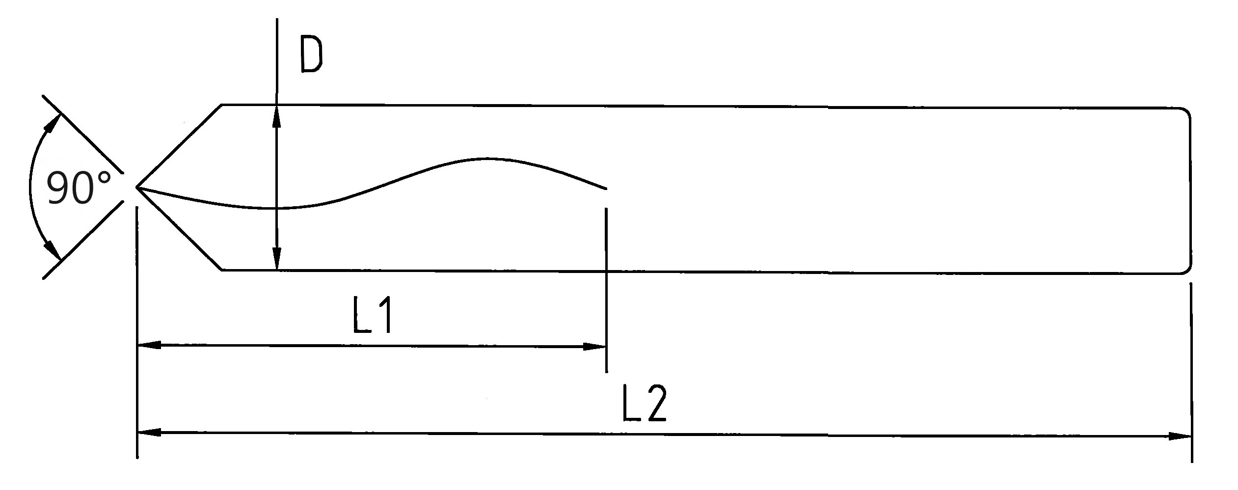 90 Degree Spotting Drill-L-HS-AXJ