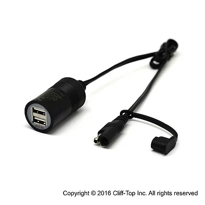 Cliff-Top 3.3A SAE to USB Cable Adapter