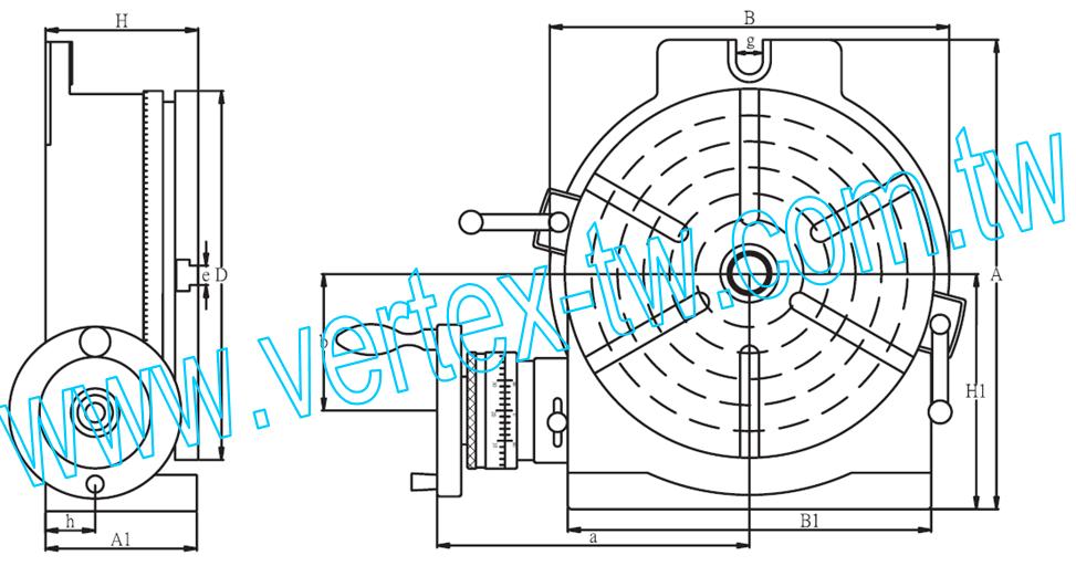 VERTEX HORIZONTAL VERTICAL ROTARY TABLE,HV-6,8,10,12,14,16-HV-4