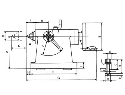 Tailstock For NC Rotary Table TS-135,160,210,255-TS-135,160,210,255