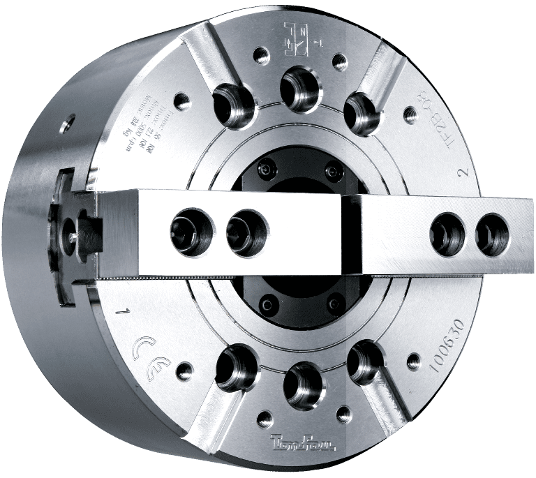 2-jaw wedge type through-hole power chuck (without adaptor)