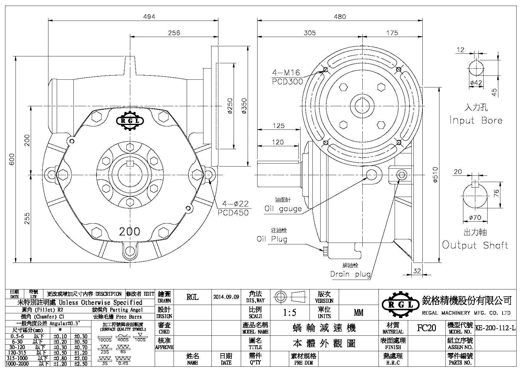 Single-Stage Direct Motor Coupled Horizontal Reducer-KE 