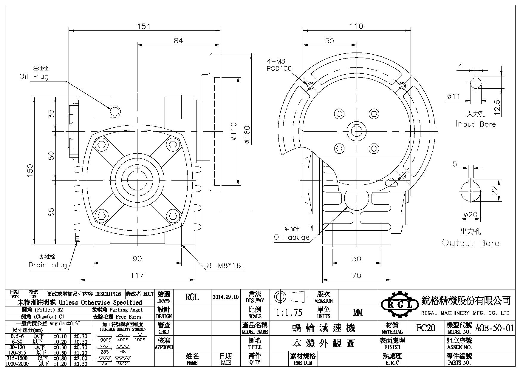 中空型減速機-AOE