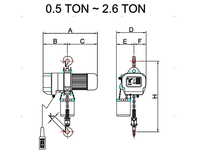 60HZ Electric Chain Hoist