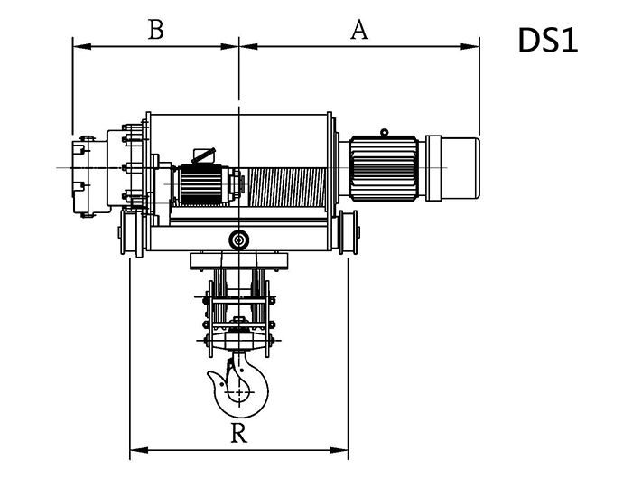 60HZ Double-Rail Wire Rope Hoist -Single Speed