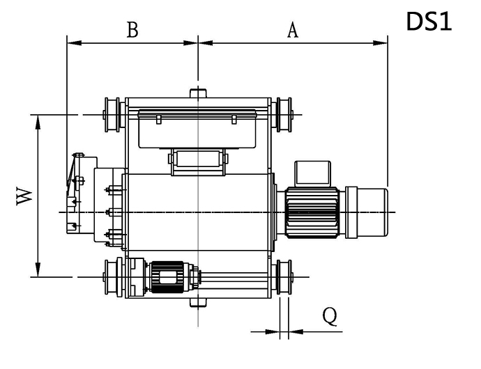 50HZ Double-rail Wire Rope Hoist -Single Speed