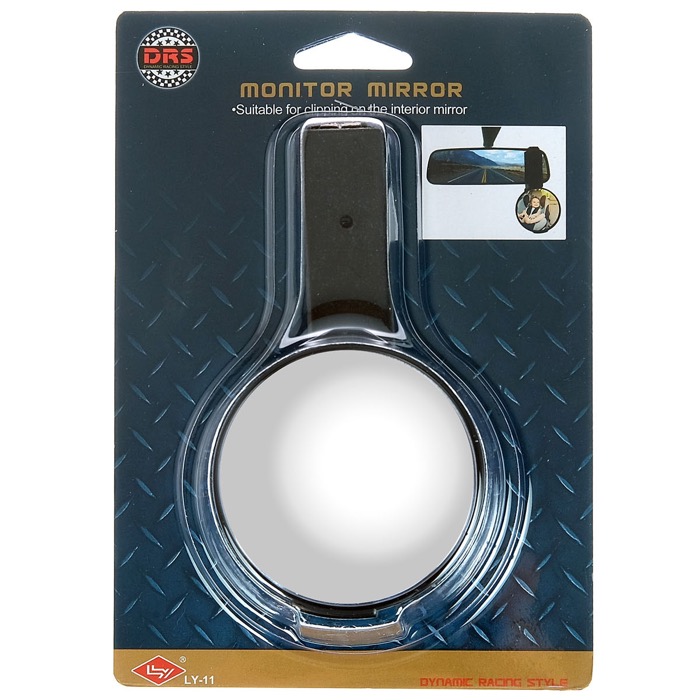 MONITOR MIRROR (PATENTED) ROUND, CLIP BASE-LY-11