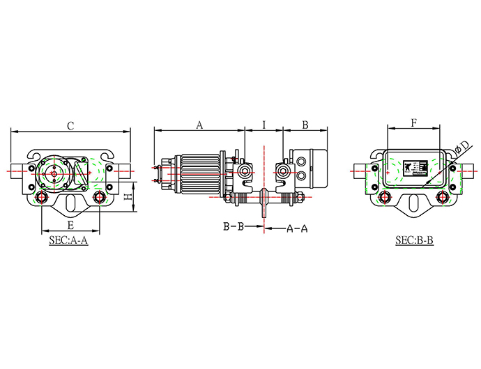 60HZ Monorail Motorized Trolley