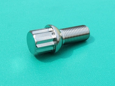 Wheel bolt lug, 12 points head radius seat Titanium bolts. Hot Forging made.