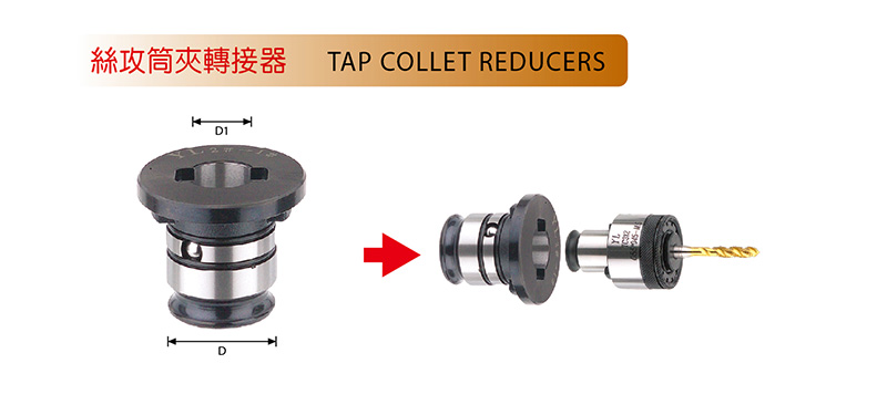 TC QUICK CHANGE TAP COLLETS (OPTIONAL ACCESSORIES)