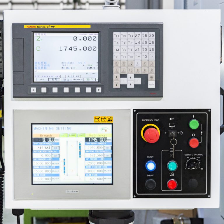 Servo table-up broaching machine with automation: An example of front wheel hub broaching 15 ton-CHU-1516