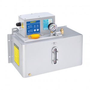 Thin oil lubrication pump with digital display