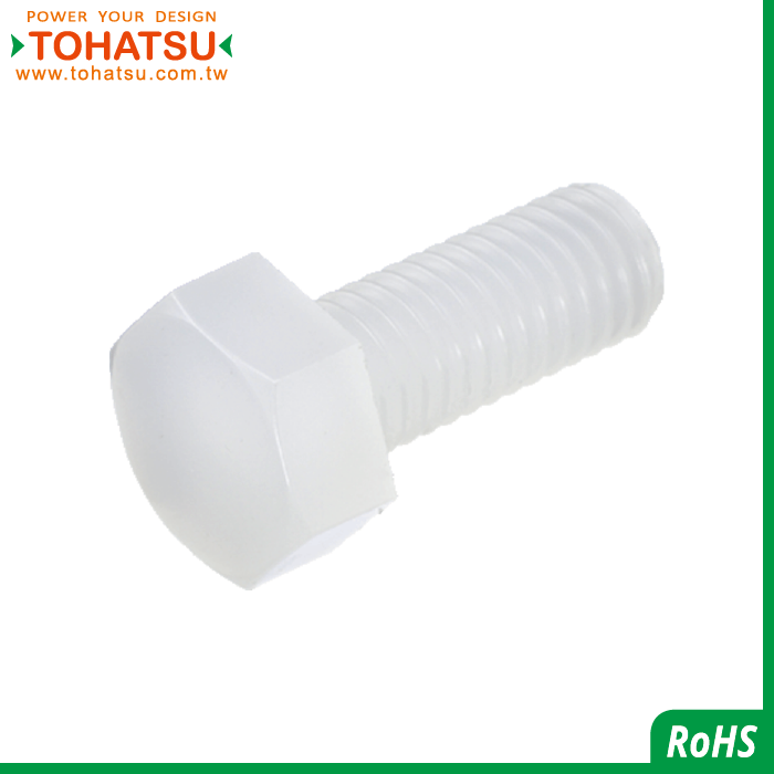 Hexagon plastic bolts (Material: PP)-PPBT