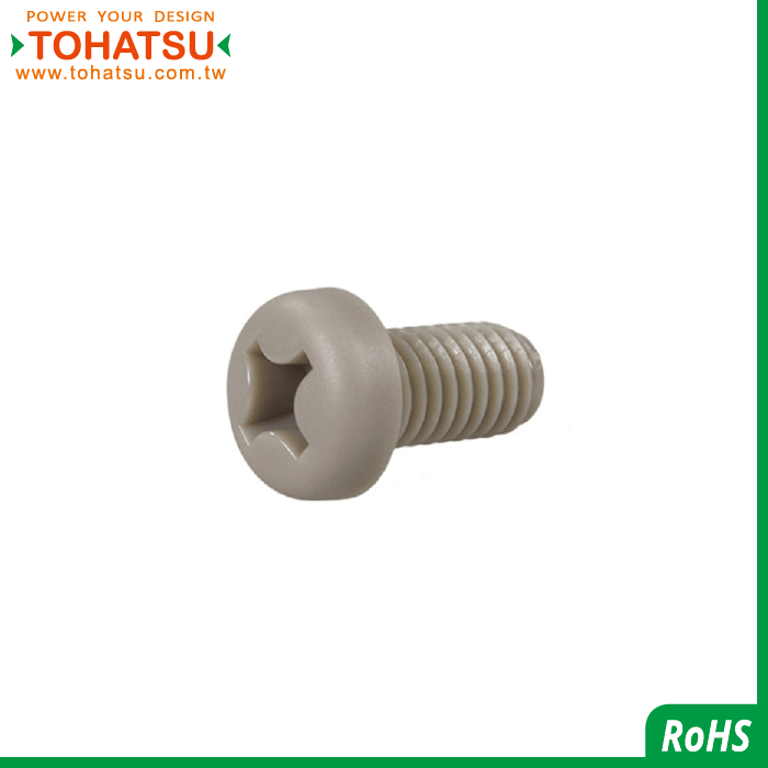 Half round head cross plastic screw (Material: PEEK)-PEEKPH