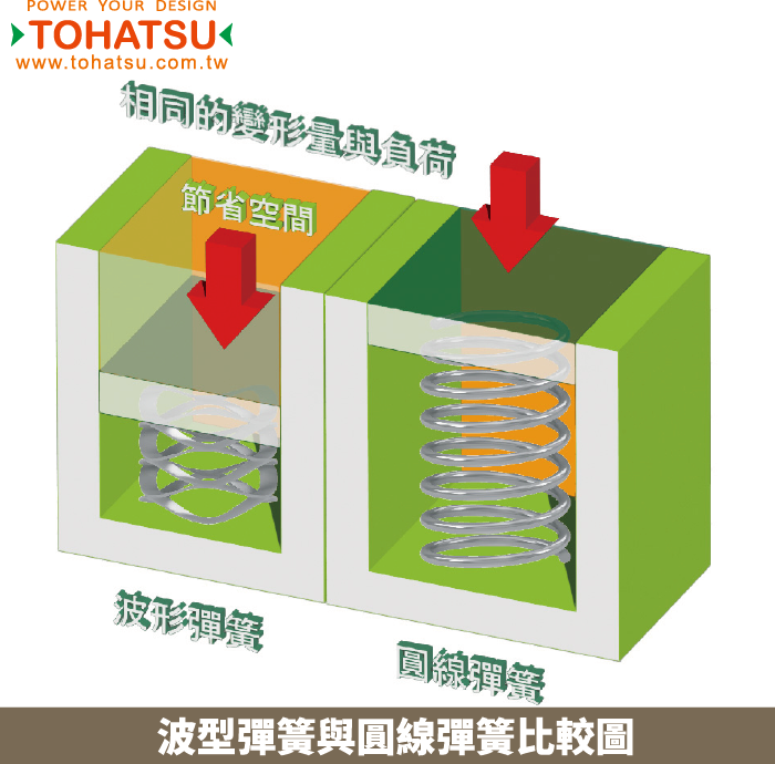 對頂波簧(波端型)(材質:彈簧鋼)-TCM