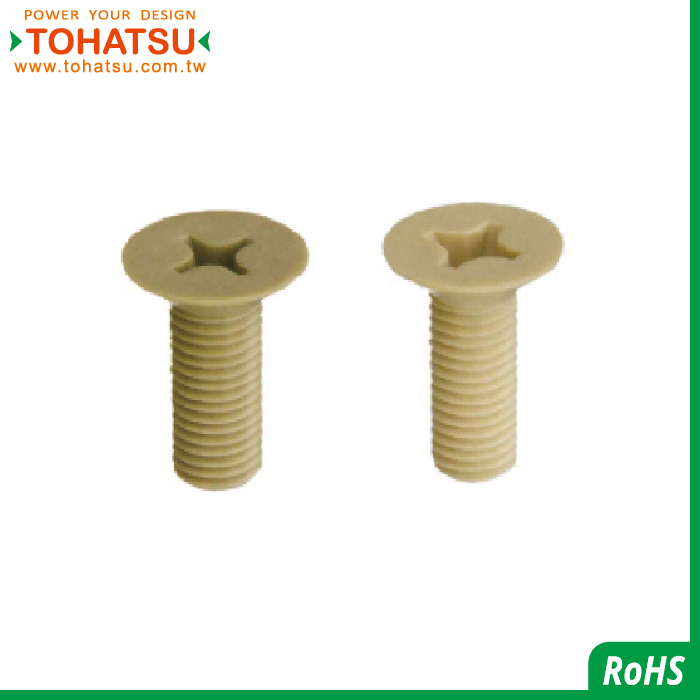 Countersunk head cross plastic screw (Material: PEEK／PPS)-PEEKFH PPSFH