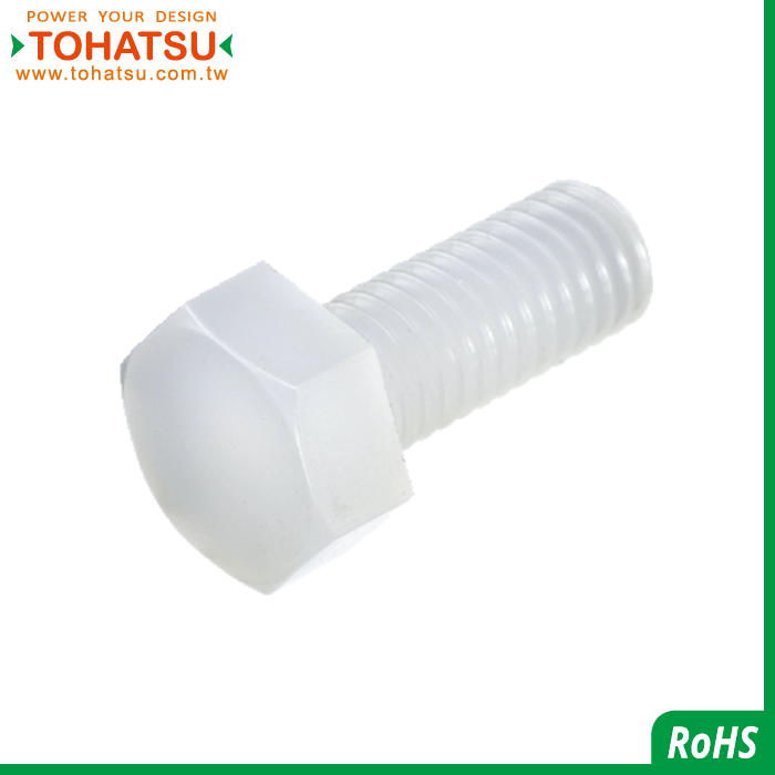 Hexagon plastic bolts (Material: PVDF)-PVDFBT