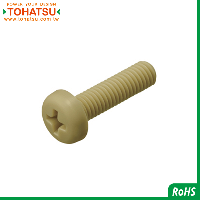 Half round head cross plastic screw (material: PEEK)-PEEKPH