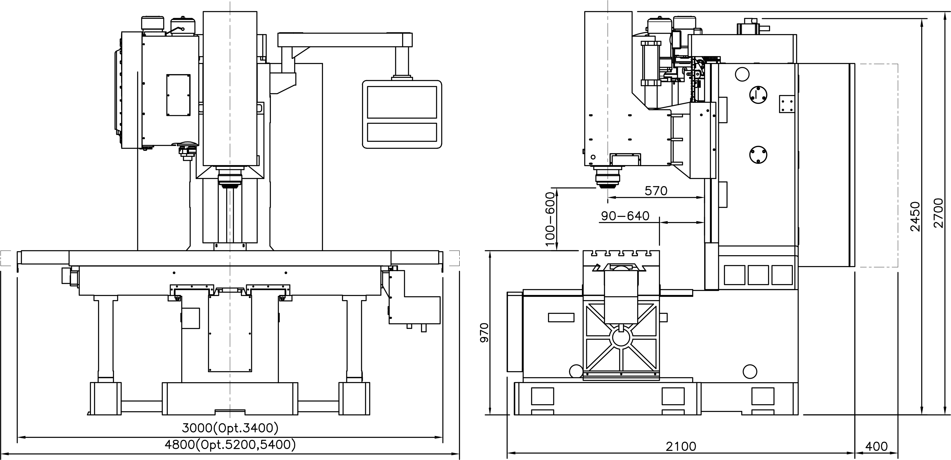 CNC床型銑床-YSM-VB1600