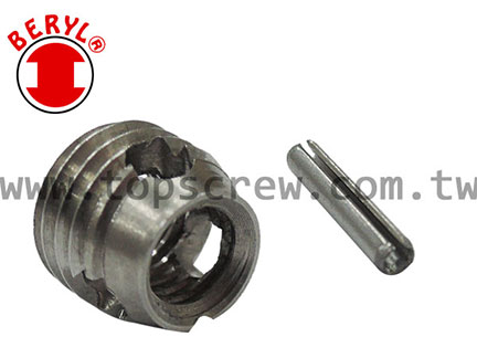 Self Tapping Threaded Insert Slotted Pin