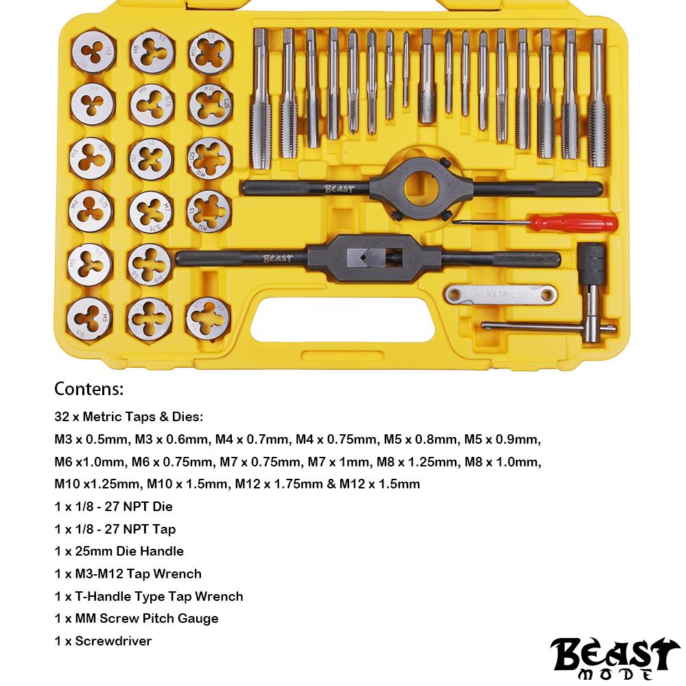 40PCS TAP&DIE SET BEAST MODE