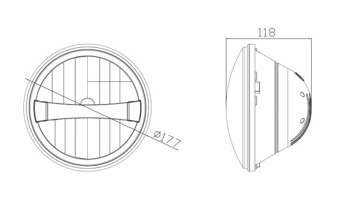 7in BI-HEADLIGHT-H+L+DRL+POS.-NK0700A