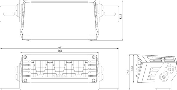 SHARK LIGHT BAR -DUAL BRACKET-NK0731A