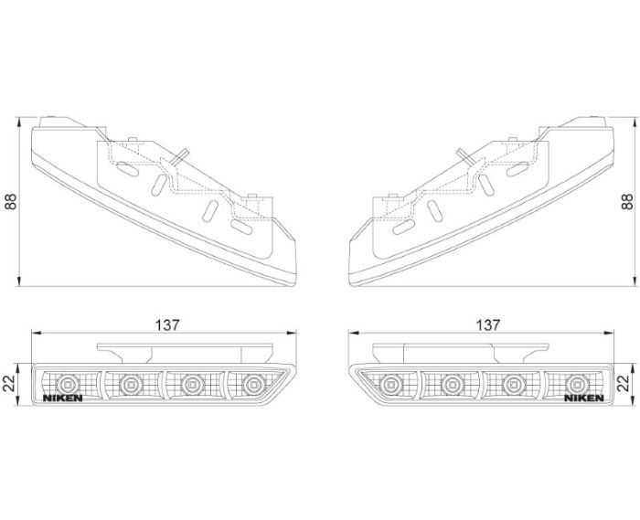 DRL W／POSITION- UNIVERSAL-140mm-NK1413A