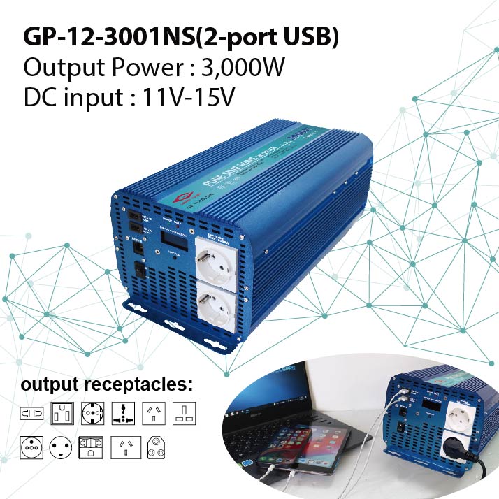 Power inverter-3000W-GP-12(24)-3001NS