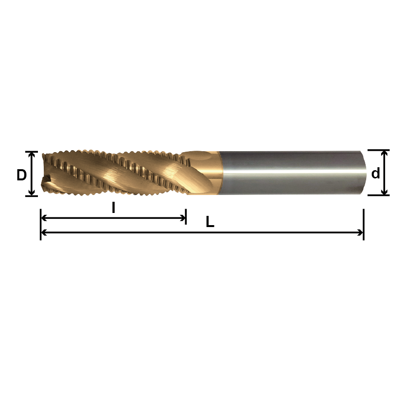 MHR (Roughing End Mills), 4 Flutes-MHR