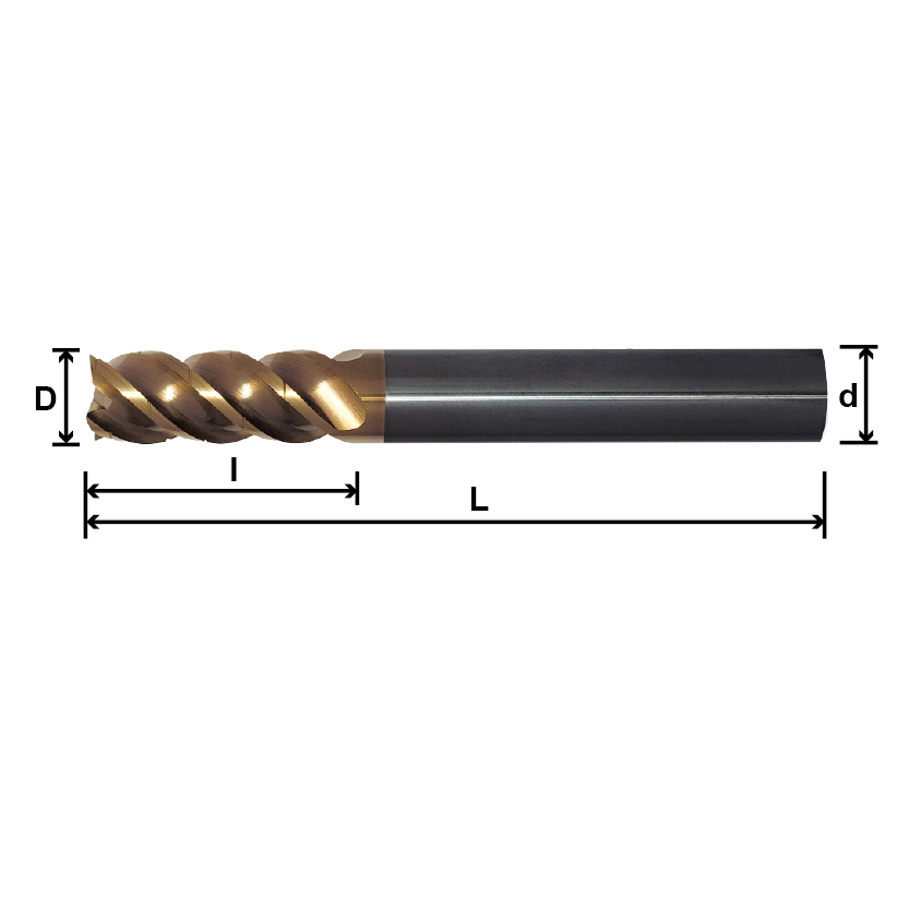 MHH (Roughing End Mills), 4 Flutes-MHH