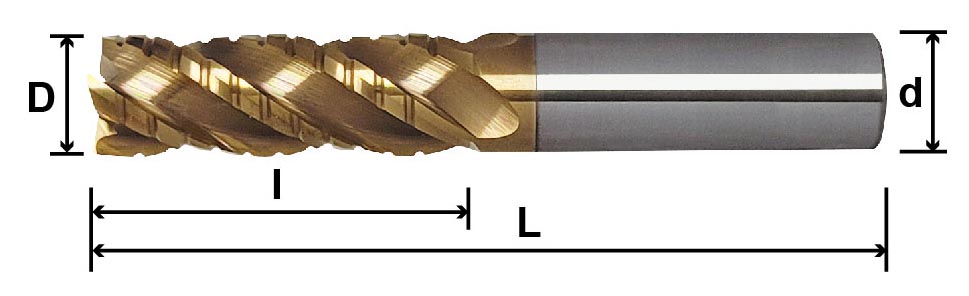 MHH (Roughing End Mills), 4 Flutes