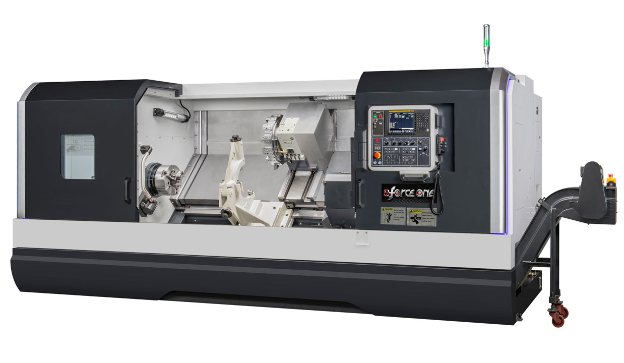 Horizontal slant bed cnc lathe (two axis)