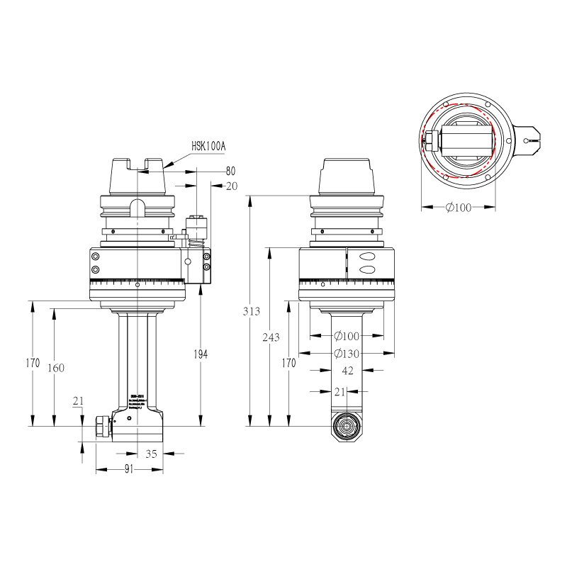 HSK100A-DK90-HSK100A-ER16-160